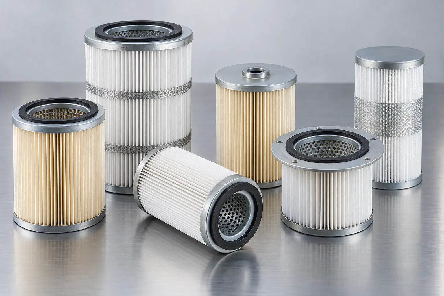 Cartuchos plisados compactos para extractores industriales
